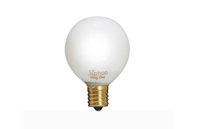 Rakuten - デザインLED電球 「Siphon」サイフォン ボール50 ホワイトガラス　LDF79D 口金E26 色温度2200K 暖系電球色