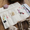 cohana 三河木綿の巻き道具入れ 帆布 パラフィン加工 収納 かわいい おしゃれ 日本製 かわいい ギフト 手芸用品 裁縫道具 小物入れ