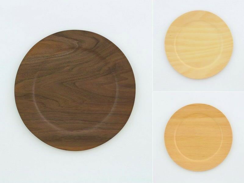 GOLD CRAFT NPP Wide Rim Lサイズ ベージュ クルミ 木製 木 皿 食洗器 洗える 食器 大きい おしゃれ cafe 丸い 大皿 木の皿 国産 安全 木製プレート北欧 木のプレート カフェ 軽い 割れない かわいい 水に強い 手作り 薄い 平たい 白木 茶 濃茶 天然木 人気 おすすめ