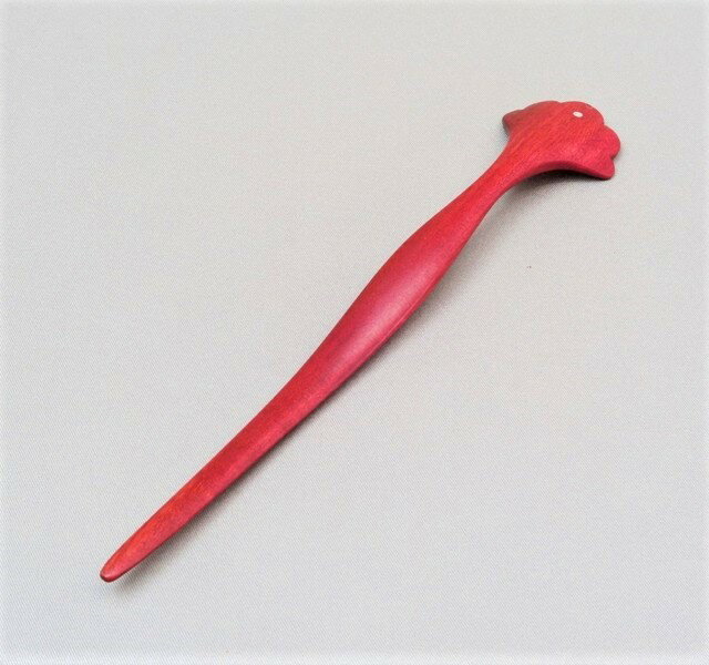 花のかんざし ピンクアイボリー 一本挿し かんざし カンザシ 簪 1本差し おしゃれ 可愛い かわいい シンプル 工房kusukusu 工芸作品 フラワー カジ...