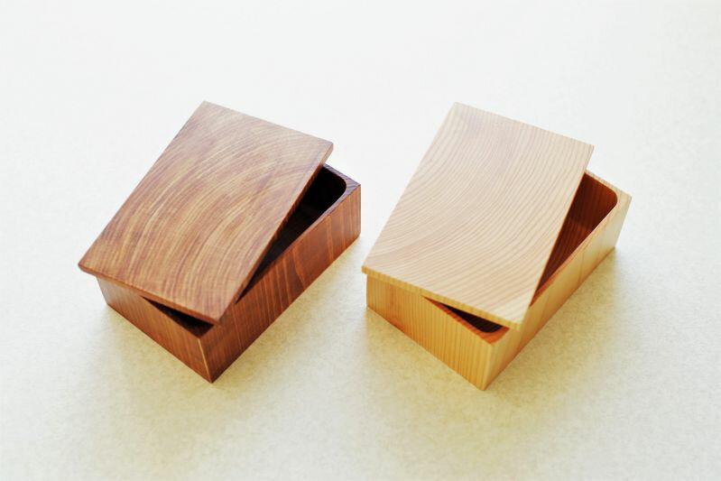 媛ひのき 弁当箱 「年輪」 S - 角あり LINK WOOD DESIGN 手作り 木製 木 1段 ウッド 女子 和風 ランチボックス 子ども用 長方形 お弁...