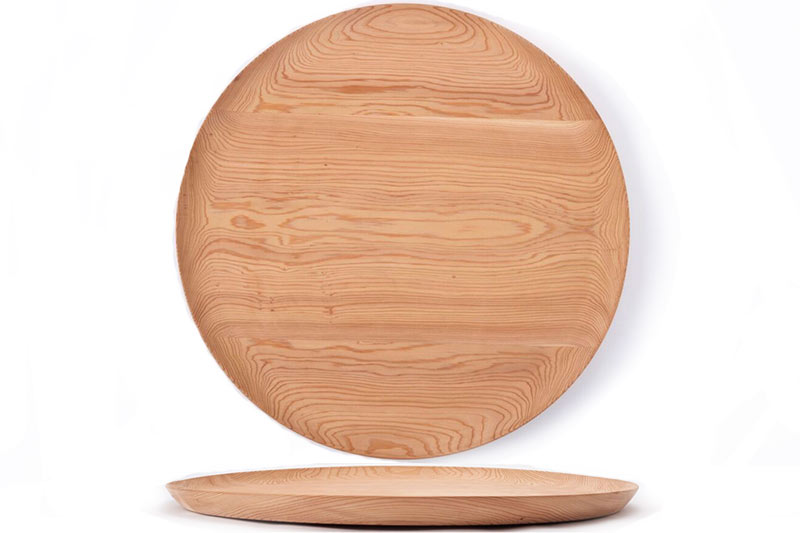 Amazon.co.jp: プレート ラバーウッド サークル 天然木製 30cm