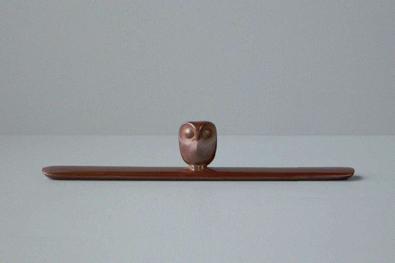 博鳳堂 文鎮 - 梟 (ふくろう) 41008 ペーパーウェイト 書鎮 真鍮製 ブラス brass フクロウ 鳥 書鎮 バード デザイン 馬場忠寛 炭谷三郎商店...