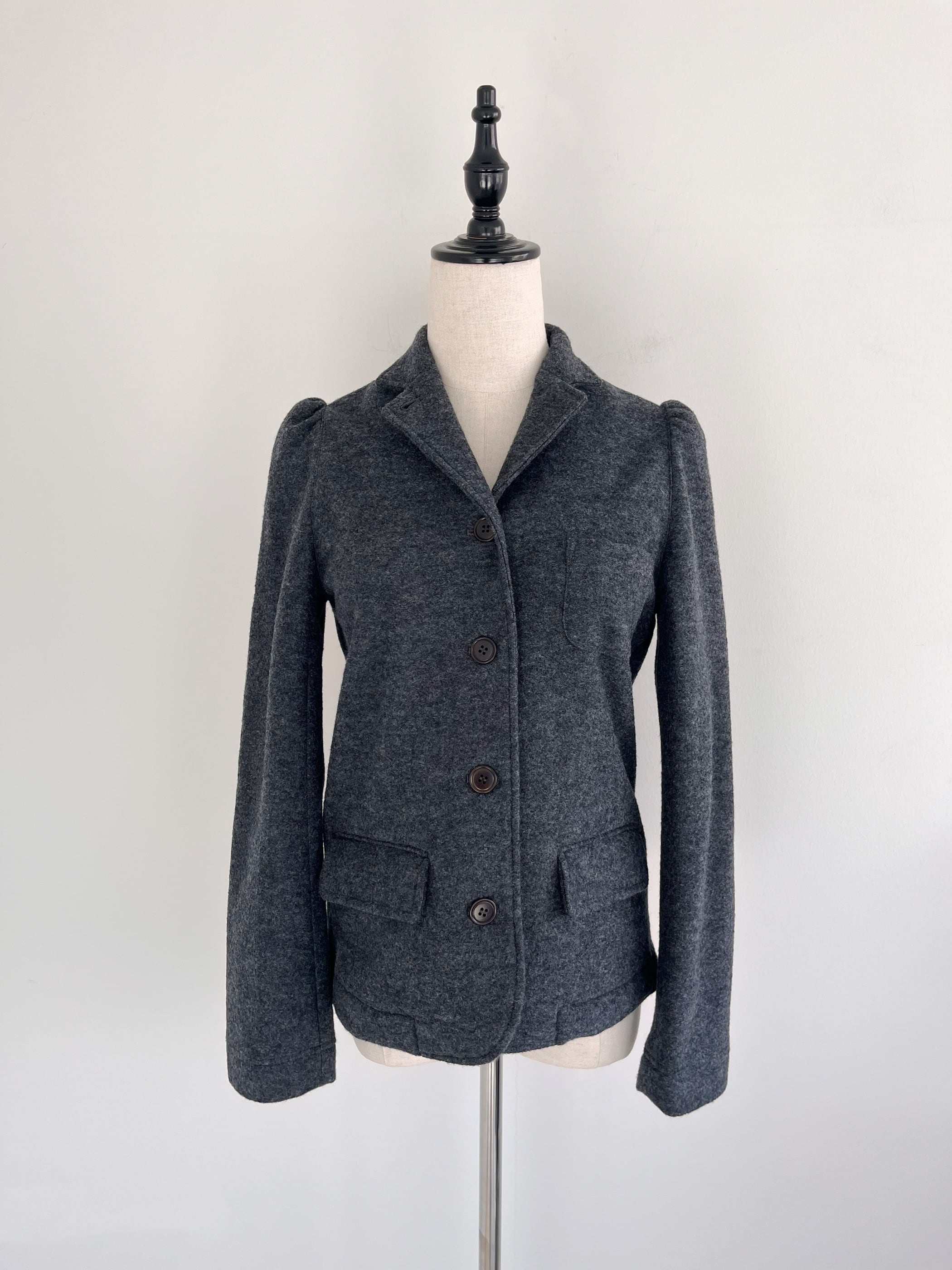 【Bilitis dix-sept ans】 Wool Jacket ビリティス ディセッタン ウールジャケット ジャケット オフィスカジュアル ベージュ チャコールグレー レディース 2915-796 KOKO