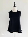【Bilitis dix-sept ans】 Neck/Hem Frilled Tank Top ビリティス・ディセッタン ネック ヘム フリル タンクトップ ...
