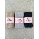 【MARCOMONDE】 melange wide ribbed tights マルコモンド (240N5/1M-T) レディース タイツ ウール リブ Beige Multi Charcoal KOKO(4)