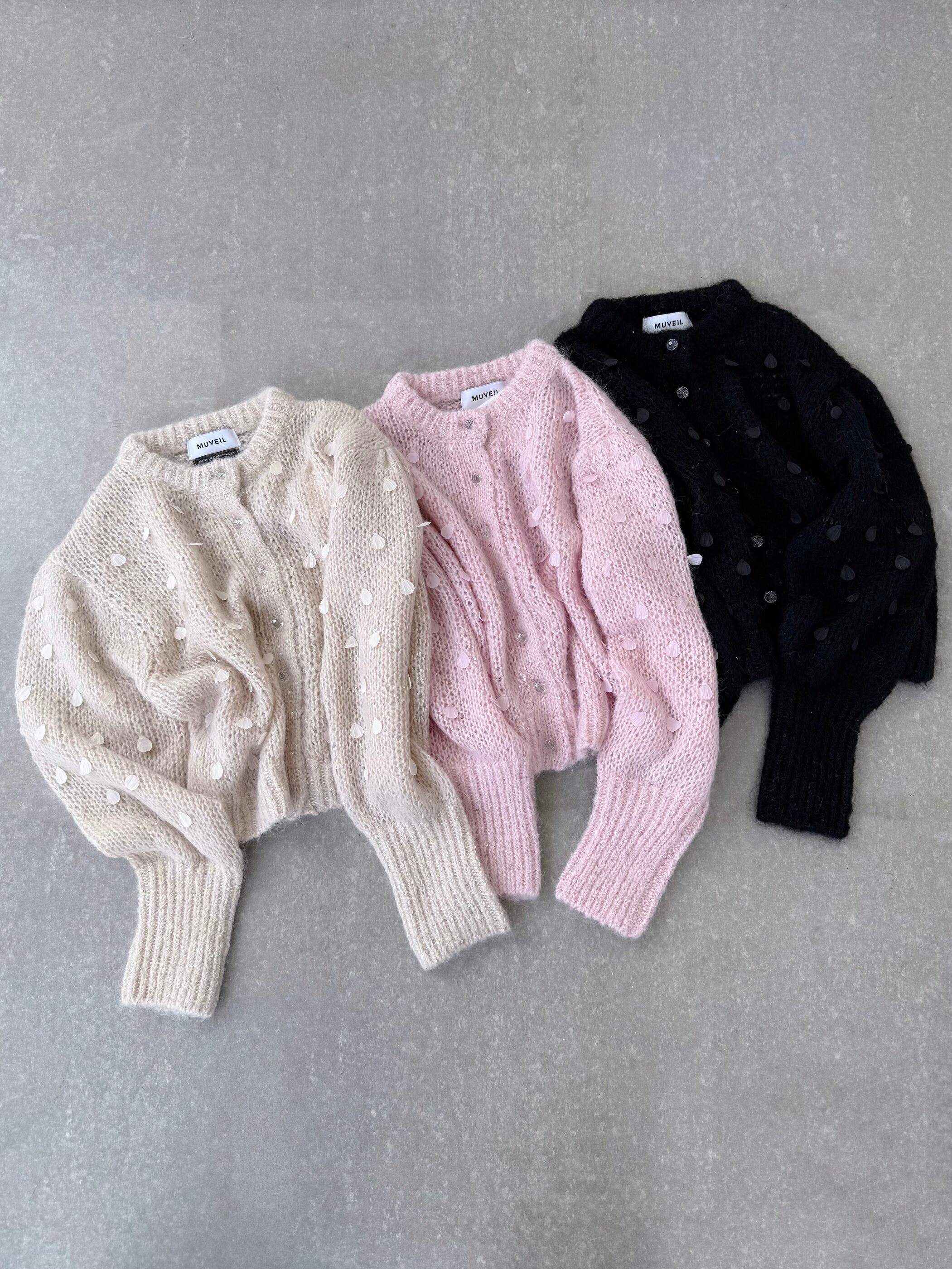 フラワーモヘアカーディガンミュベー...