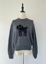 【MUVEIL】 アニマルプリントプルオーバー ミュベール トップス コットン 刺繍 アップリケ Gray MA224KSW005 KOKO