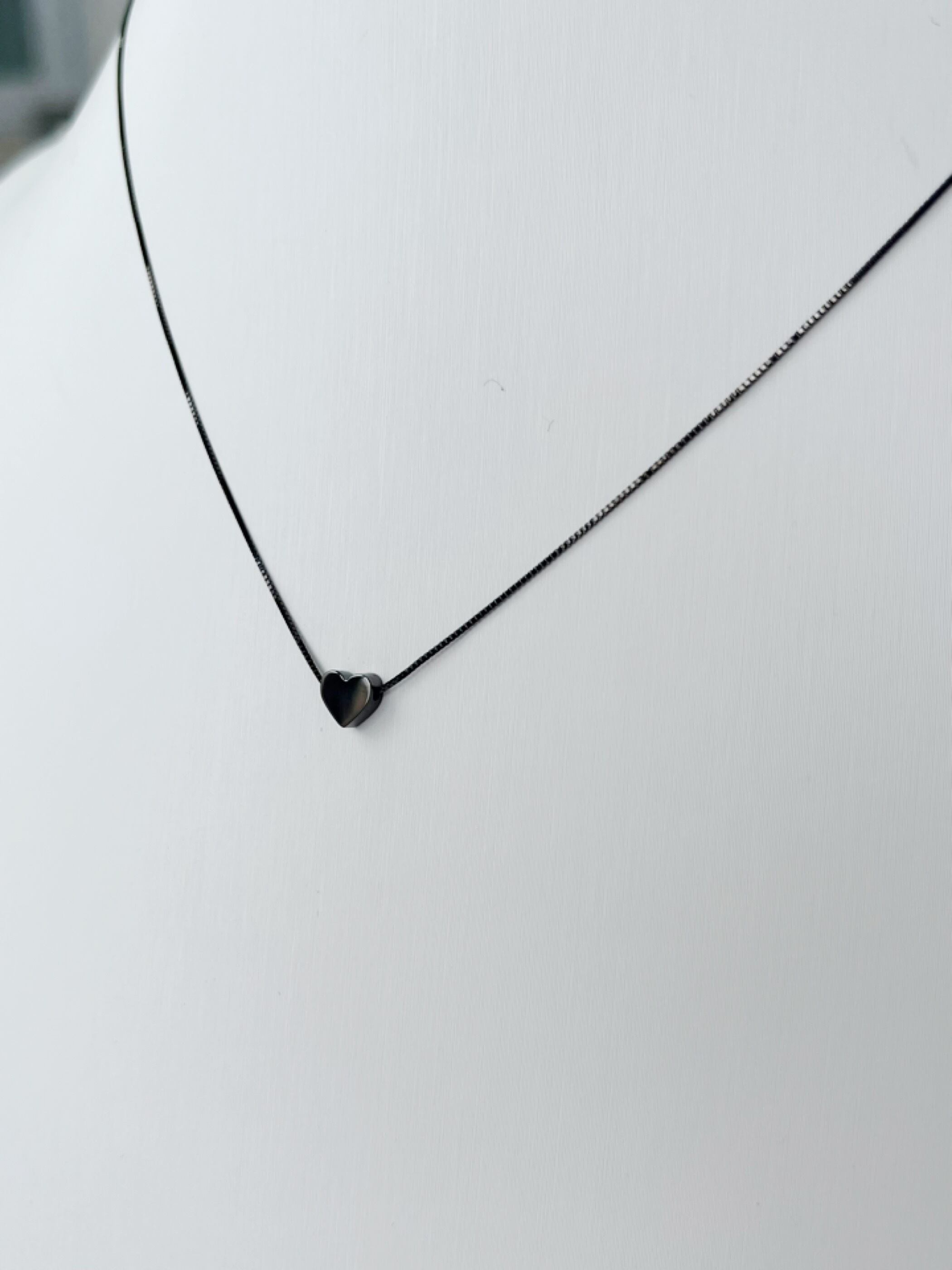 ハート 【Enasoluna】 Chic love necklace (Black) エナソルーナ ハート ネックレス モチーフ アクセサリー ジュエリー jewelry Accessory レディース シルバー925 K10YG 11962179 KOKO