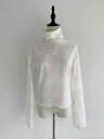 【EAUSEENON】 Printed Tops オウシーナン プリントトップス 小花柄 シアートップス タートルネック White AW21EU02 KOKO