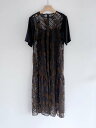 【LOKITHO】 Flockng Tunic Dress ロキト ドレス ワンピース レース 半袖 オケージョン Brown LKF400-OP2 KOKO