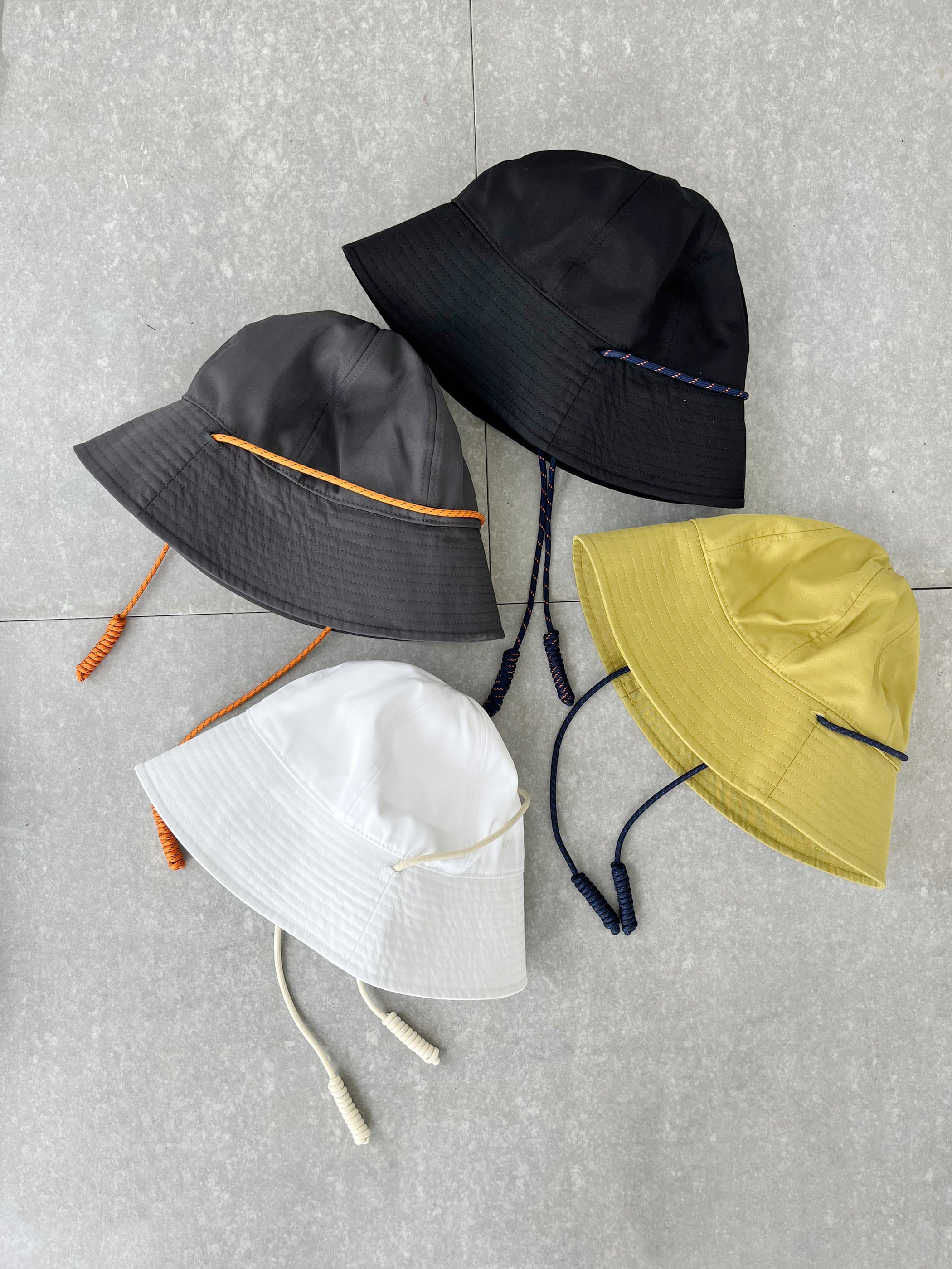  CORD DESIGN BUCKET HAT ソルトプラスジャパン コードデザイン バケットハット 帽子 夏用 レジャー 日除け Yellow White Gray Black 435236 KOKO