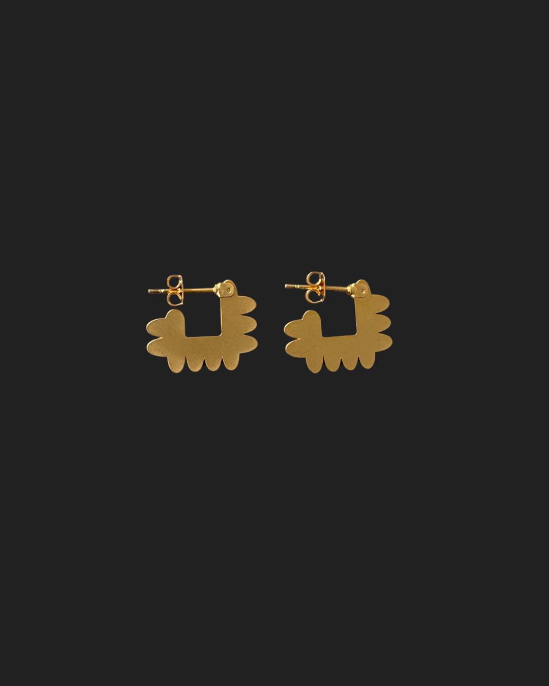  SCALLOPE - ETCHED METAL EARRINGS キーホルダー ゴールド ピアス アクセサリー KA240806 KOKO