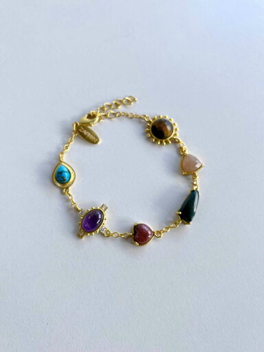 【ZARIIN】 Bracelet ザリーン ブレスレット アクセサリー 真鍮 22K ゴールド 天然石 BLB359 KOKO 【ZARIIN】 Bracelet ザリーン ブレスレット アクセサリー 真鍮 22K ゴールド 天然石 BLB359 KOKO