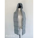【EARIH】 Quilt Food Muffler ダウンマフラー レディース アーリ フード Camel Blue Gray