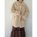 【JAKKE】 Amy Far Coat ジャッキー J2326C14 ボアコート レディース 2023AW Biscuit