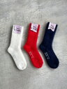 【MARCOMONDE】 mohair ribbed socks 20 マルコモンド モヘアソックス ショート レディース Ivory Red Navy