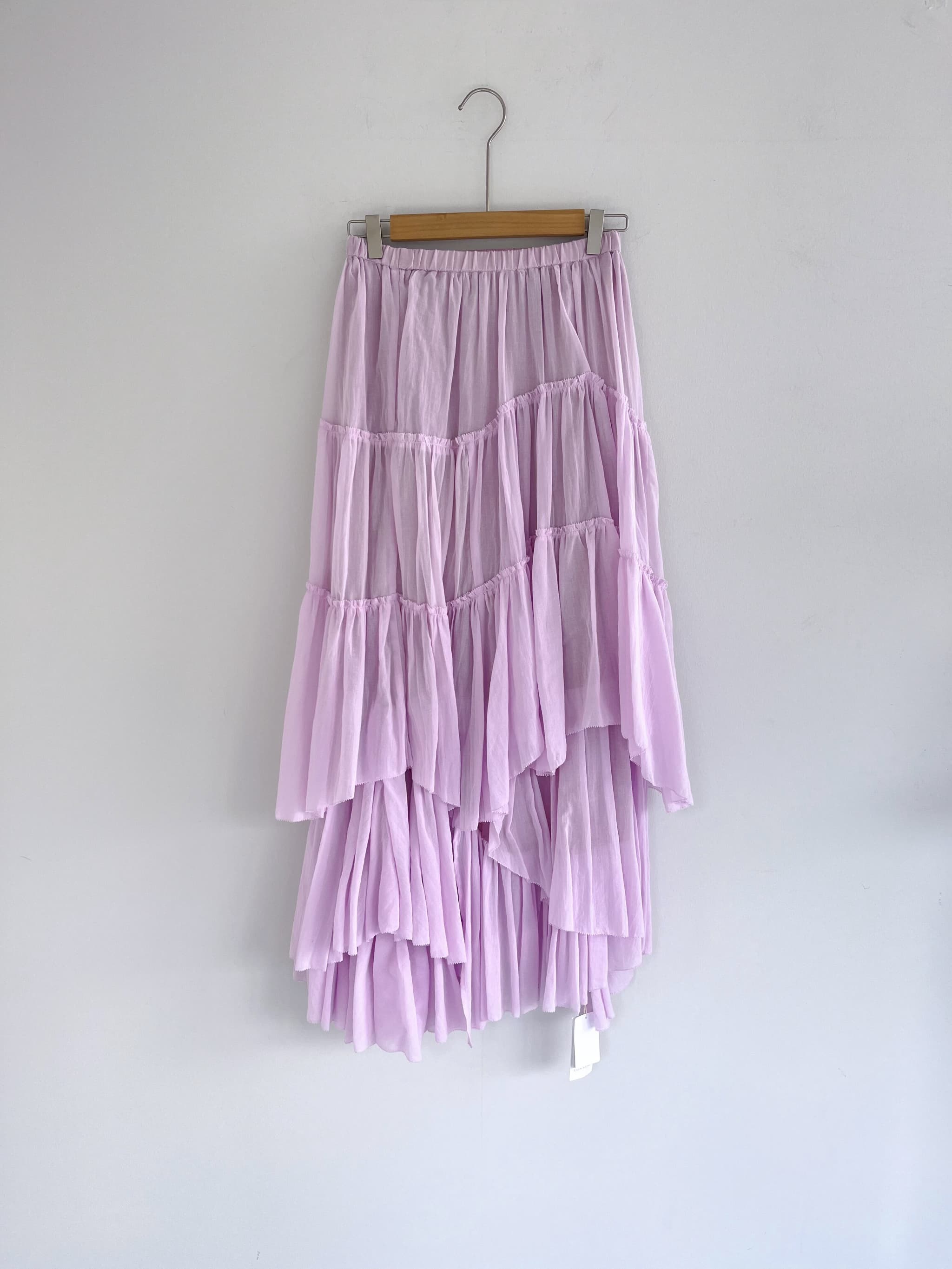 【CASA FLINE】 コットンティアードスカート カーサフライン 1241304010 レディース フルレングス ロングスカート フレア Yellow White Pink KOKO