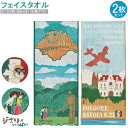 楽天雑貨屋　ココウキフェイスタオル 2枚組 天空の城ラピュタ＆紅の豚 ※組合せを1つお選び下さい 綿100％ タオル ジブリ キャラクター グッズ ラピュタ かわいい かっこいい 可愛い 吸水性 水分 吸収力 良い 2枚セット 手拭きタオル キッズ 子供 おすすめ 雑貨 【あす楽対応】