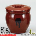 保存容器 調味料入れ 陶器 日本製 常滑焼き ミニふた付きかめ 規格 0.5号×4個 国産 常滑焼 小さめ 蓋付き かめ カメ 甕 鉢 ツボ 壷 業務用 調味料...