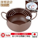 【 天ぷら鍋 温度計付き 日本製 】 極み揚鉄製深型揚げ物鍋20cm 温度計付き 揚げ網付き 【IH対応/ih/200V対応/電磁調理器対応/ガスコンロ OK/...