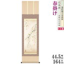 掛け軸 花鳥画 春掛け 西尾香悦 桜花 洛彩緞子本表装 尺3×1個 日本製 送料無料 名画複製 掛軸 春飾り 日本画 和風 上品 桜の絵 桜の花 春らしい さく...
