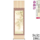掛け軸 花鳥画 春掛け 緒方葉水 桜花に小鳥 洛彩緞子本表装 尺5 桐箱入り 1個 日本製 送料無料 名画複製 掛軸 春飾り 日本画 和風 上品 さくら 桜の花 お花 春の演出 インテリア 素敵 お部屋 リビング 壁掛け 和室 床の間飾り 飾り物 祝い 贈り物 ギフト プレゼント