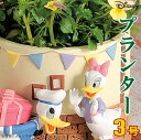 プランター 3号 小さい 植木鉢 パーティー ドナルドダック＆デイジーダック 【ディズニー キャラクターグッズ かわいい オブジェ 置物 キッチンカウンター お洒落 雑貨 ガーデニング 観葉植物 ハーブ 鉢 インテリア 結婚祝い ギフト 贈り物 プレゼント【あす楽対応】