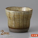 酒器 2個組 日本製 焼酎カップ オレンジ十草 中 2個 業務用 陶器 食器 焼酎グラス ウイスキー ロックグラス タンブラー グラス カップ コップ 和風 お...