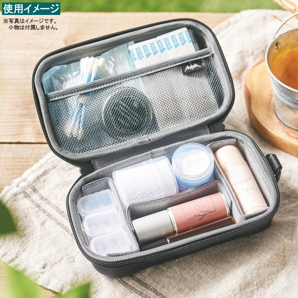 小物入れ ガジェットポーチ S サイズ 1個 色選択 カーキ ベージュ ブラック 収納用品 小さい コンパクト セミハード ポーチ ケース 動く 仕切り 整理整頓 バッグインバッグ お薬 救急用品 文房具 電子部品 消耗品 パソコン小物 小物 収納 入れ物 即発対応 kokouki-10033624 雑貨屋 ココウキ サンプル画像2