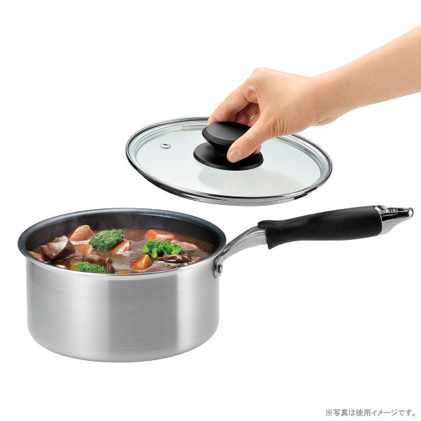片手鍋 18cm IH対応 ガス火対応 ダイヤモンドコーティング 軽量 アルミ製プレシャスダイヤ片手18cm ガラス蓋付き お鍋 家庭用 普段使い 電磁調理器対応 焦げつきにくい ダイヤモンドコート ダイヤモンド粒子 1人暮らし 新生活 くっつきにくい qo 即発対応 kokouki-10033857 雑貨屋 ココウキ サンプル画像2