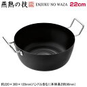 日本製 燕三条製 IH対応ENJUKU NO WAZA 天ぷら鍋 22cm200V IH電磁調理器対応 IH 200V対応 鉄製 おしゃれ ガス火対応 ガスコン...