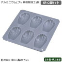 マドレーヌ型 シェル 焼き型 2枚組 日本製Albrid マドレーヌ シェル型 6P 2枚セット燕三条製 貝型 家庭用 業務用 製菓用品 製菓道具 お菓子作り ...