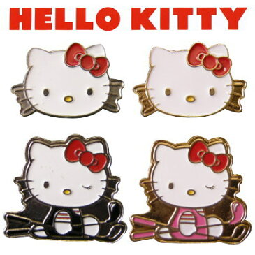 【ボールマーカー クリップマーカー】ハローキティ キャップマーカー(ブラックとピンクセット)【キャラクターグッズ/キティちゃん/通販/販売/Hello Kitty/可愛い/かわいい/小物/サンリオ/ゴルフ用品/ゴルフグッズ/ギフト/プレゼント/あす楽対応】