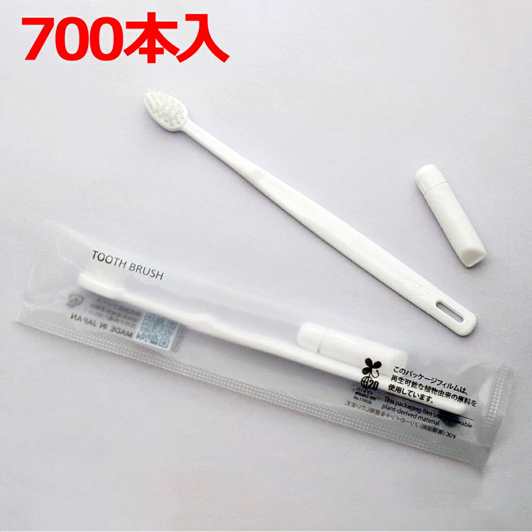 【業務用】使い捨て 歯ブラシ 3g歯磨き粉チューブ付き 700本入り白SGBM袋 【国産歯ブラシ最安】磨きやすさを追求したコンパクトヘッドタイプの歯ブラシです。1本づつ包装された業務用歯ブラシです。安心の国産 安心の日本製。国産ならではのク...