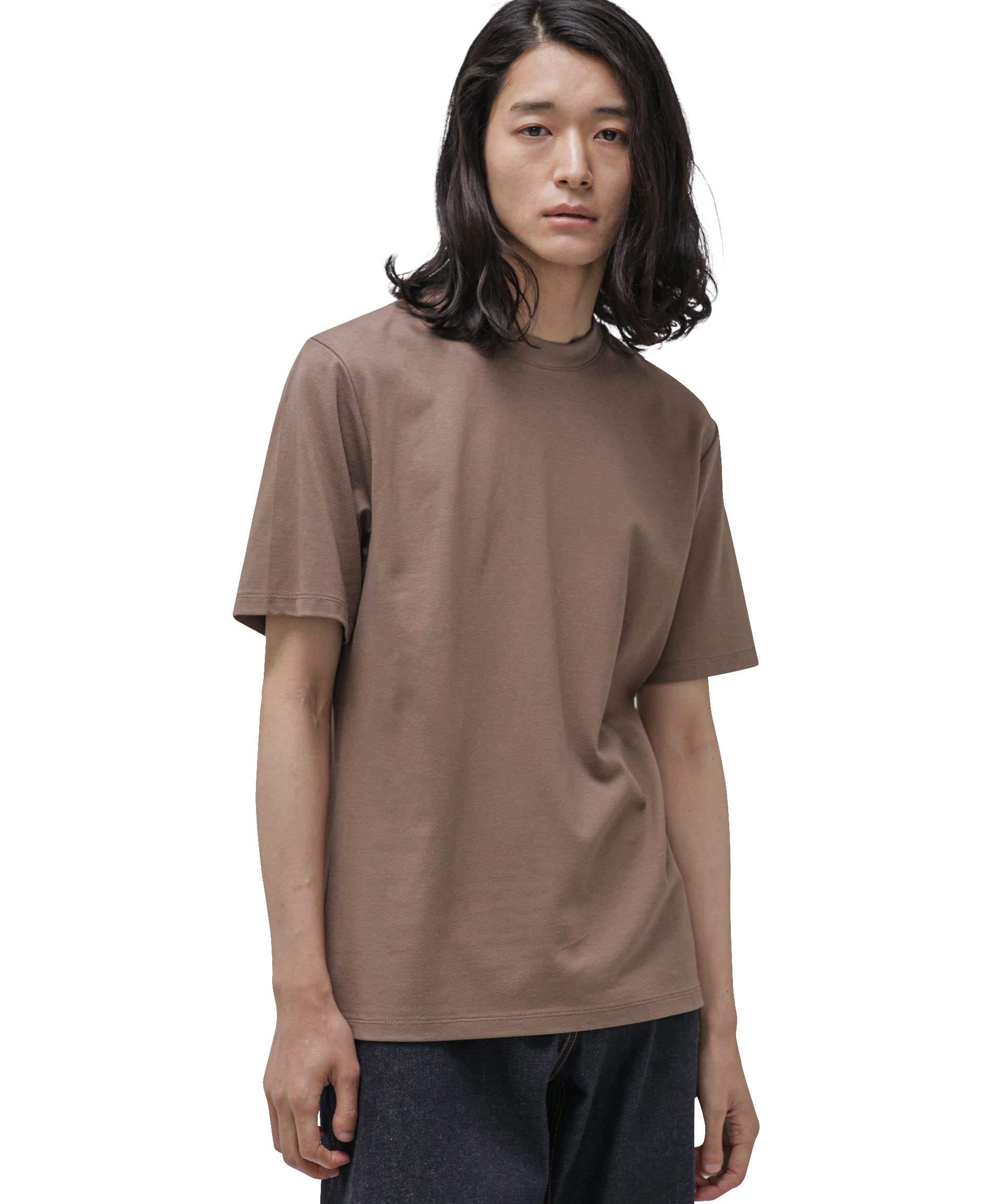 [ナノ・ユニバース] LB.03 Anti Soaked 汗染み防止 クルーネック Tシャツ メンズ 夏服 汗染み防止Tシャツ 汗じみ XL ブラウン