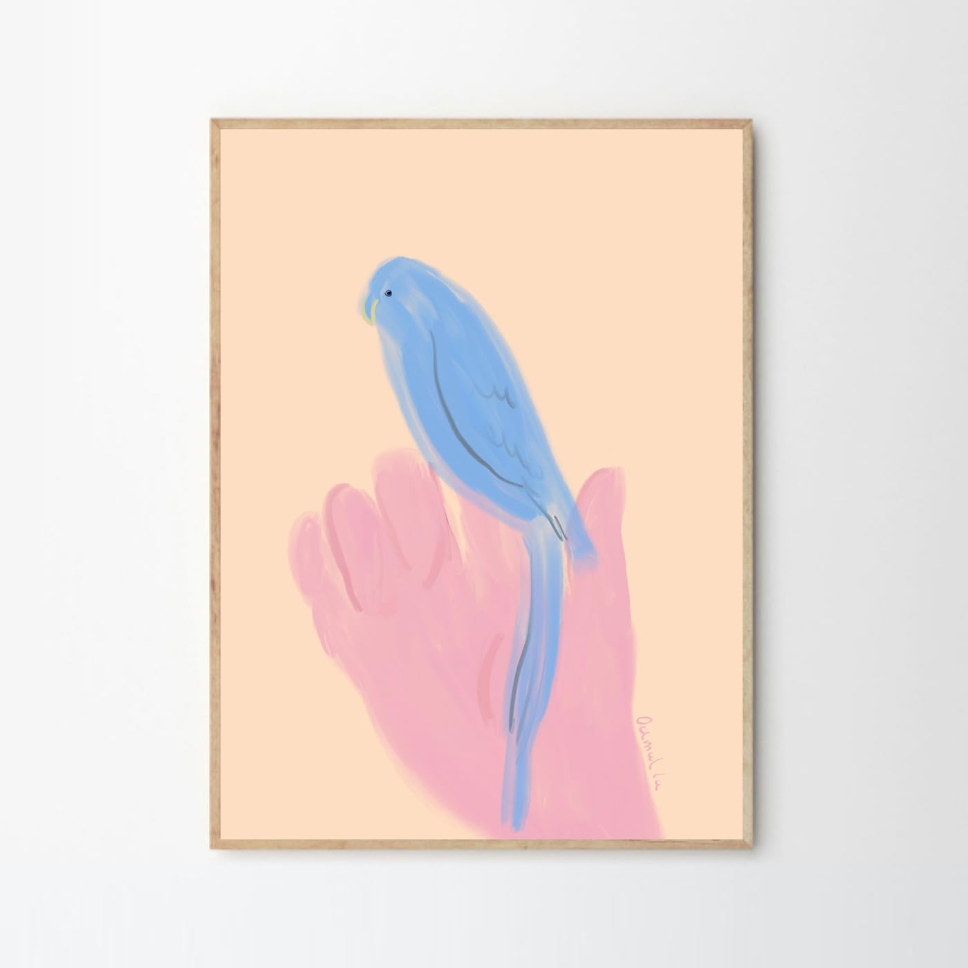 THE POSTER CLUB ポスタークラブ Parrot in Hand 30×40cm Oamul