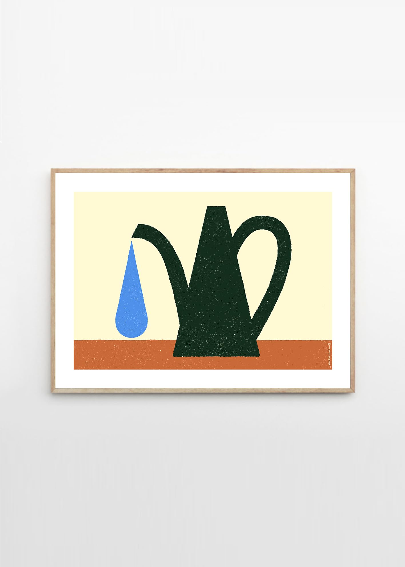 THE POSTER CLUB ポスタークラブ Green Watering Can 30×40cm Amelie Lehoux