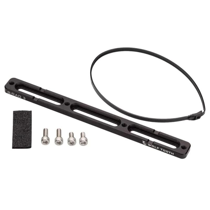 Wolf Tooth Components B-RAD マウントベース。材質:6061-T6アルミブラケットトルク(N・m):3~4最大荷重:1台あたり1700gアメリカ製。他のWolf Tooth製品にマッチするように陽極酸化処理。