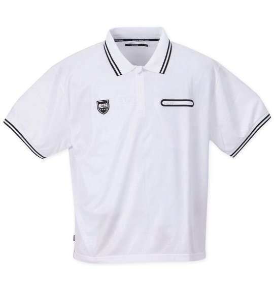 大きいサイズ★メンズ SY32 by SWEET YEARSエンボスボックスロゴジップ半袖ポロシャツ