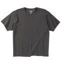 大きいサイズ★メンズ Mc.S.PオーガニックコットンミジンボーダーVネック半袖Tシャツ