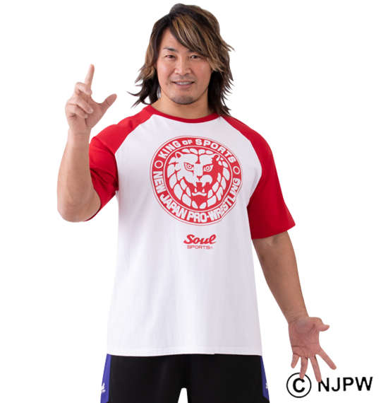 大きいサイズ★メンズ SOUL SPORTS×新日本プロレスラグラン半袖Tシャツ