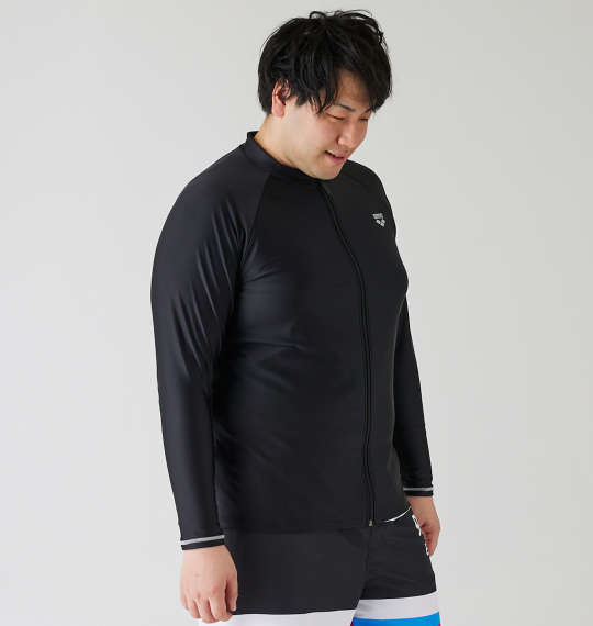 大きいサイズ★メンズ arena長袖フルジップラッシュガード