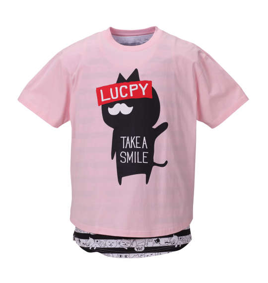 大きいサイズ メンズ LUCPY半袖Tシャツ+タンクアンサンブル キングサイズ 3L/4L/5L/6L