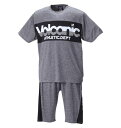 大きいサイズ★メンズ VOLCANICカチオン天竺切替半袖Tシャツ+ハーフパンツ