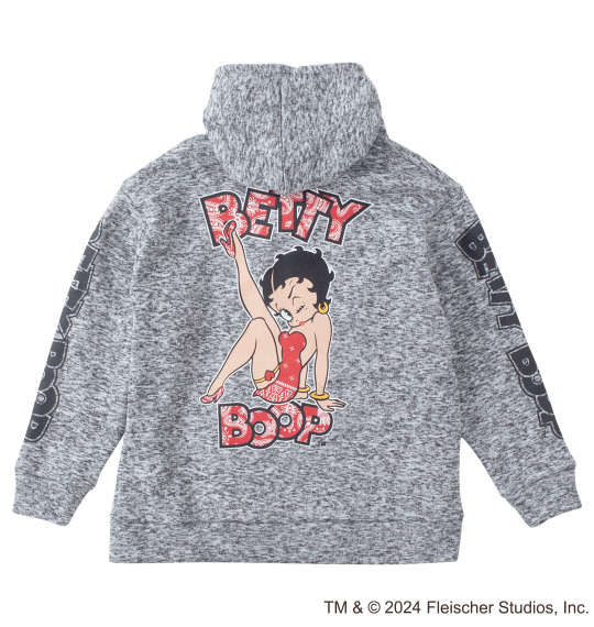 大きいサイズ★メンズ BETTY BOOPニットフリースプリントフルジップパーカー