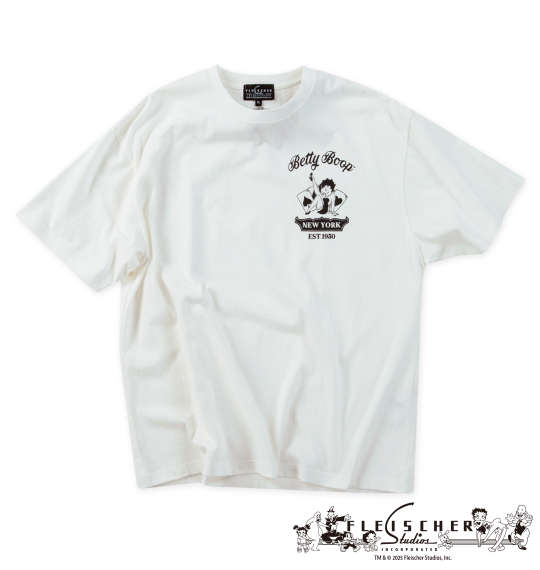 大きいサイズ★メンズ BETTY BOOP天竺プリント半袖Tシャツ
