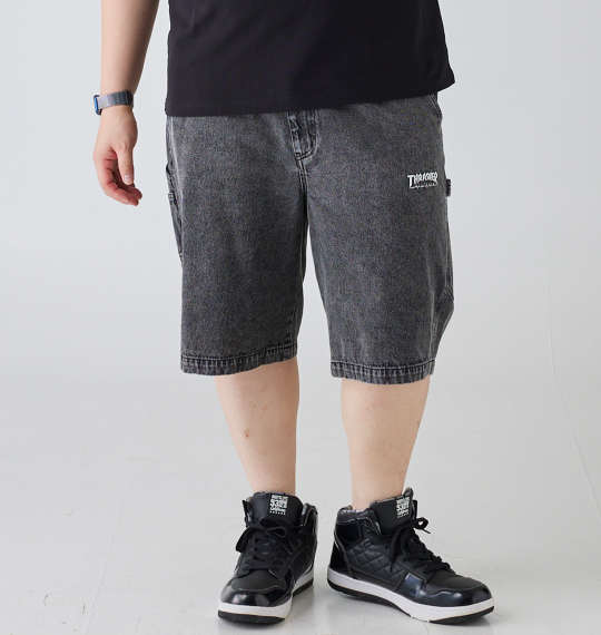 Rakuten - 大きいサイズ★メンズ THRASHERデニムペインターハーフパンツ