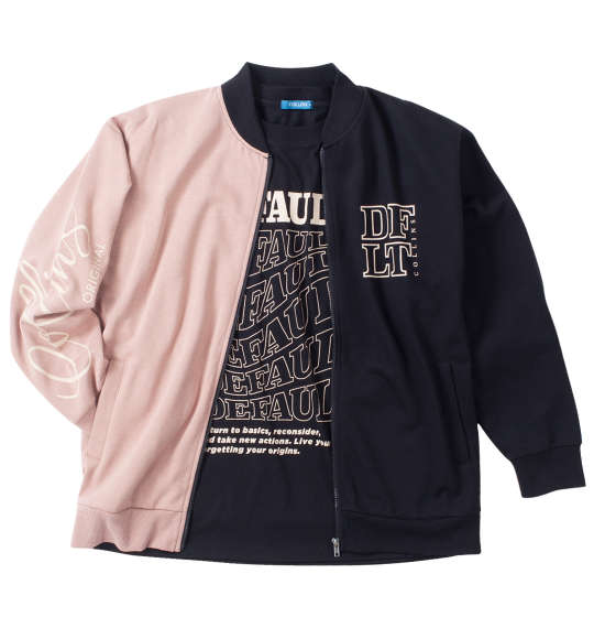 乐天商城 - 大きいサイズ★メンズ COLLINS裏起毛配色フルジップブルゾン+半袖Tシャツ