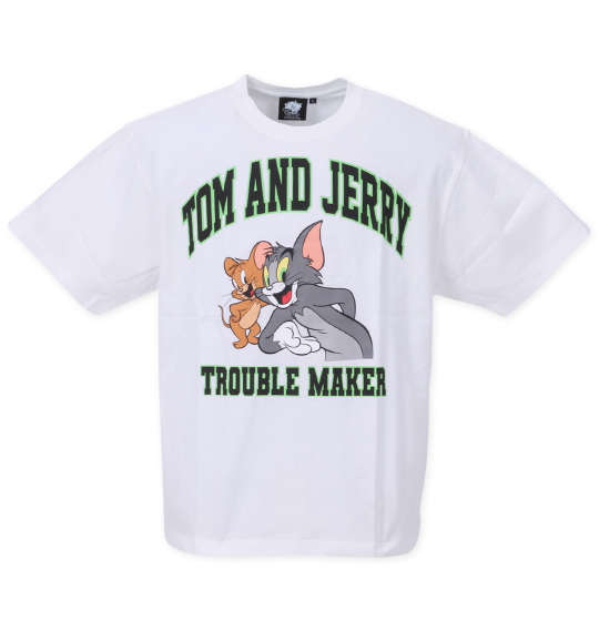 大きいサイズ★メンズ TOM and JERRY天竺プリント半袖Tシャツ